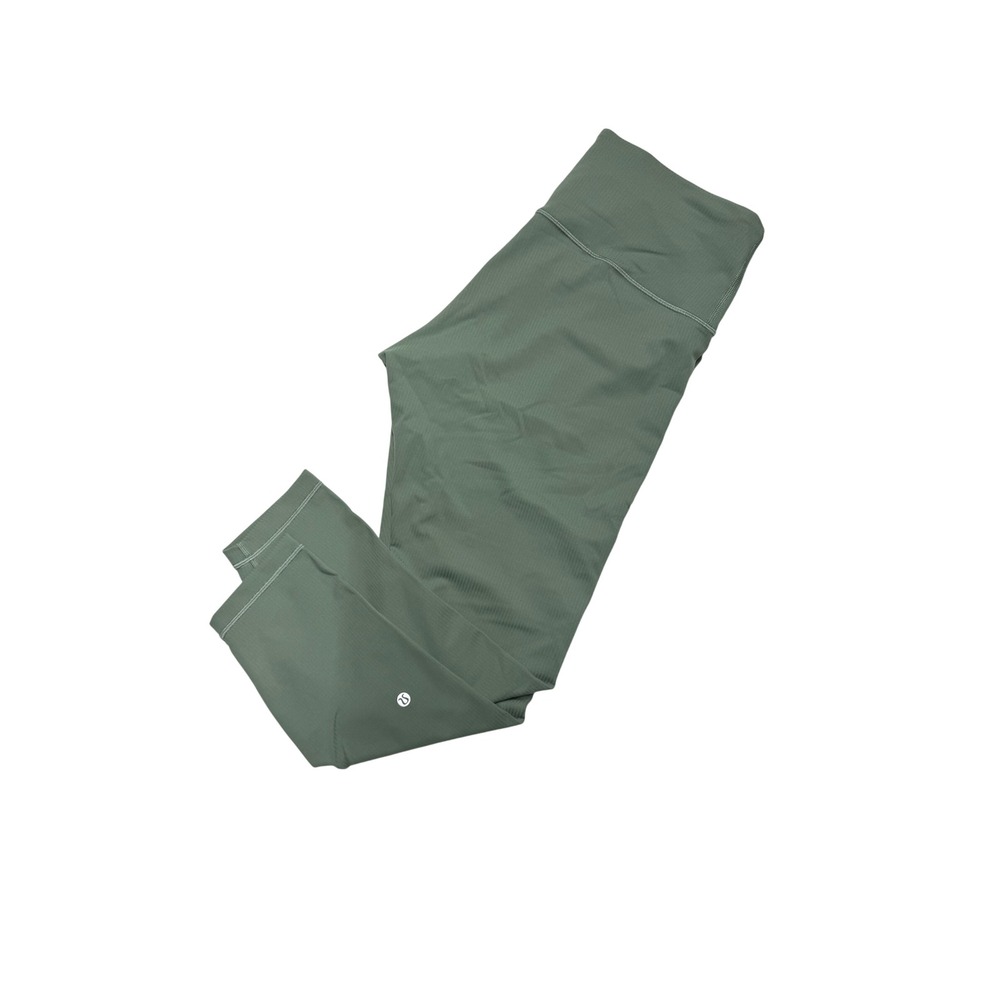 Lululemon Wunder Train‎ Ribbed High-Rise Legging 25" Grey Eucalyptus Size 14